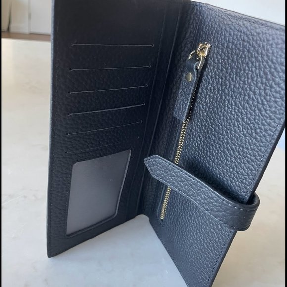 brand new, high quality leather wallet, black, hardware gold - Picture 8 of 8